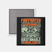 Aimant Questionable Knowledge Fireman Gift Proud Firefigh (Recto/Verso)