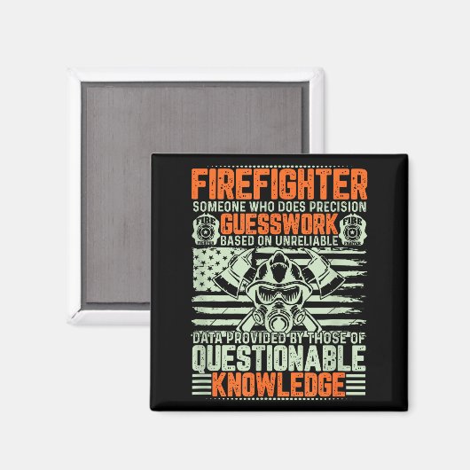 Aimant Questionable Knowledge Fireman Gift Proud Firefigh (Recto/Verso)