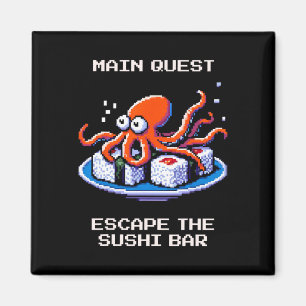 Aimant Quête principale Échapper au poulpe Sushi R Pixel 