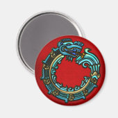 Aimant Quetzalcoatl turquoise (Recto/Verso)