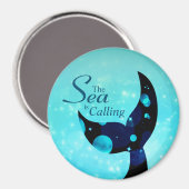 Aimant Queue de sirène La mer appelle Citation (Recto/Verso)