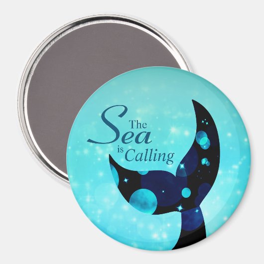 Aimant Queue de sirène La mer appelle Citation (Recto/Verso)