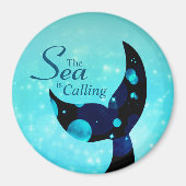 Aimant Queue de sirène La mer appelle Citation (Devant)