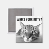 Aimant Qui est ton chou ? Magnet, Tabby (Recto/Verso)