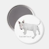 Aimant Qui, moi ? chiot Bull Terrier (Recto/Verso)