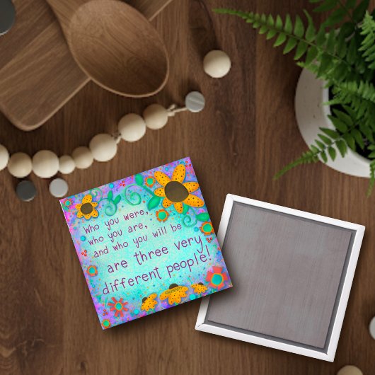 Aimant Qui Vous Êtes Cité Inspirationnel Floral Plutôt