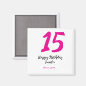 Aimant quiencenera 15e anniversaire ajouter date année te (Recto/Verso)