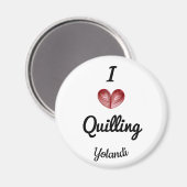 Aimant Quilling 2,25 pouces Personnalisé Rond I (c (Recto/Verso)