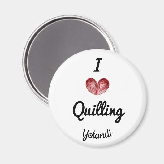 Aimant Quilling 2,25 pouces Personnalisé Rond I (c (Recto/Verso)