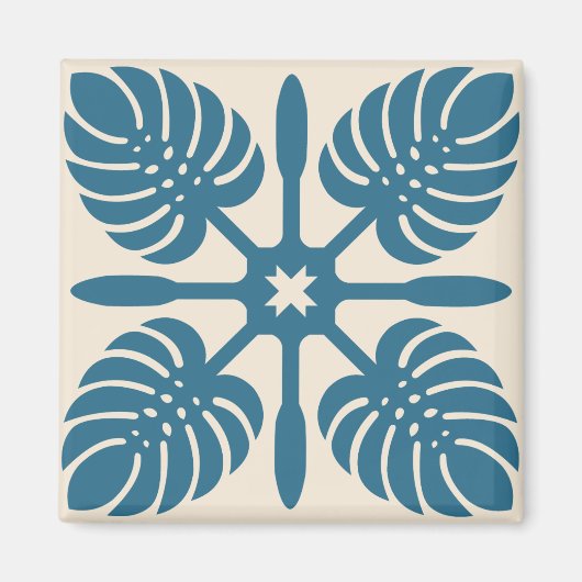 Aimant QUILT HAWAIIAN- Monstera (Devant)
