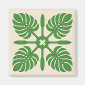 Aimant QUILT HAWAIIAN - Monstera (Devant)