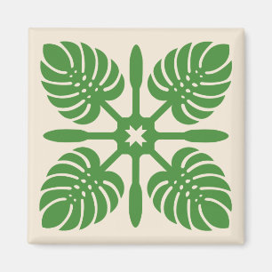 Aimant QUILT HAWAIIAN - Monstera