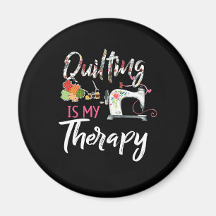 Aimant Quilter, c'est ma thérapie  Amusant Apocalypse Cad