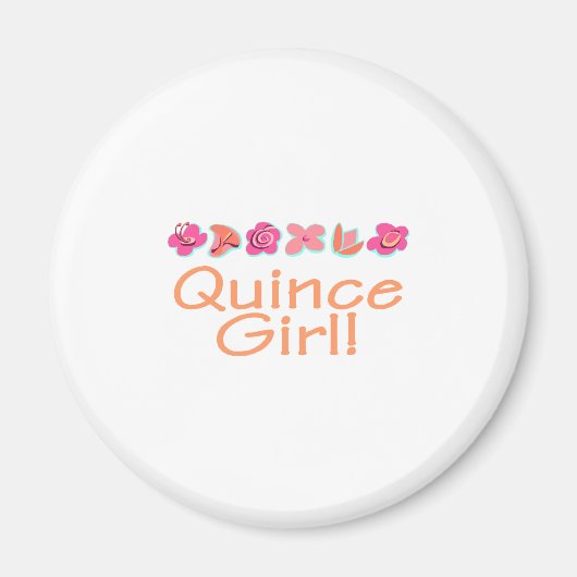 Aimant Quince Girl (couleur pêche) (Devant)