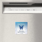 Aimant Quinceanera Bleu Enregistrer La Date Invitation (In Situ (Lave-vaisselle))