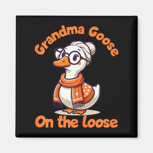 Aimant Quirky Goose Creations Funny Grandma Goose On The  (Devant)