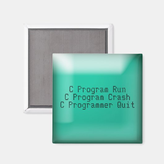 Aimant Quit de programmeur C (Recto/Verso)