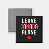 Aimant Quitter le Canada seul - Conception anti-tarifaire (Recto/Verso)
