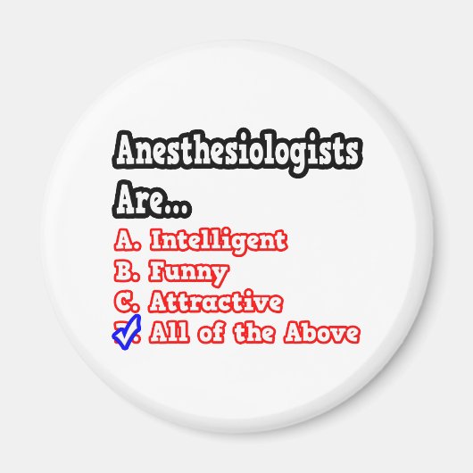 Aimant Quiz de l'anesthésiste... (Devant)