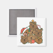 Aimant Qukka Christmas Tree Funny Animal Christmas (Recto/Verso)