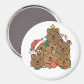 Aimant Qukka Christmas Tree Funny Animal Christmas (Recto/Verso)