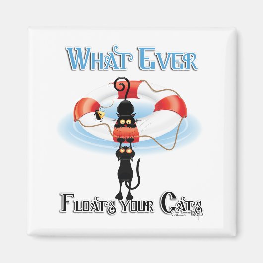 Aimant Quoi de neuf flotte vos chats 2 (Devant)