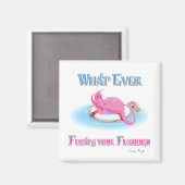 Aimant Quoi qu'il flotte votre Flamant rose 3 (Recto/Verso)