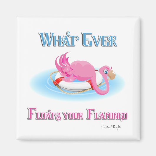 Aimant Quoi qu'il flotte votre Flamant rose 3 (Devant)