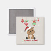 Aimant Quokka Noël Neige Hiver Animaux Quokkas Magne (Recto/Verso)