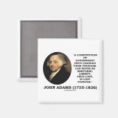 Aimant Quota de John Adams Liberty Once Lost Is Lost Fore (Recto/Verso)