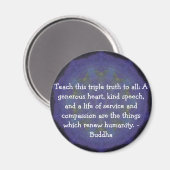 Aimant QUOTATION DE Bouddha - Apprenez cette triple vérit (Recto/Verso)