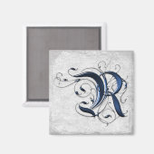 Aimant R initial vintage (Recto/Verso)