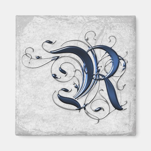 Aimant R initial vintage (Devant)