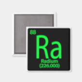 Aimant Ra Radium brillant dans le noir. Le radium a été u (Recto/Verso)