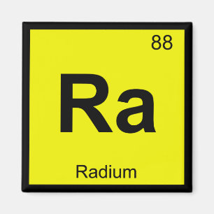 Aimant Ra - Symbole de tableau périodique de la chimie d