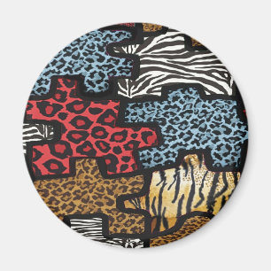 Aimant RAB Rockabilly Leopard Zebra Puzzle Imprimer Cadea