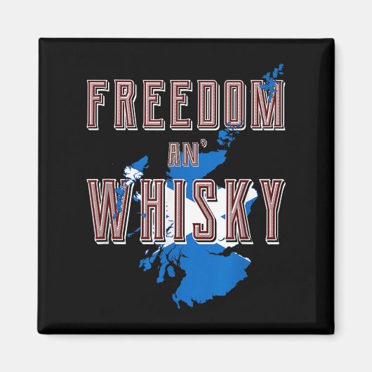 Aimant Rabbie Burns Citation Liberté Whisky Scottish Colo (Devant)