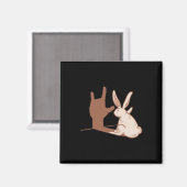 Aimant Rabbit Asl Gésture main Sourde Acteurs de perte d' (Recto/Verso)