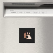 Aimant Rabbit Asl Gésture main Sourde Acteurs de perte d' (In Situ (Lave-vaisselle))