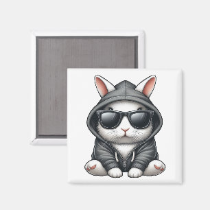 Aimant Rabbit blanc cool en Sweat - shirt à capuche et lu