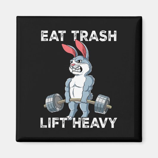 Aimant Rabbit Gym Weight Training Manger Trash Lift Lourd (Devant)
