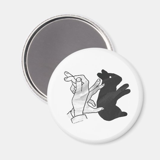 Aimant Rabbit Silhouette main (Recto/Verso)