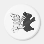 Aimant Rabbit Silhouette main (Devant)