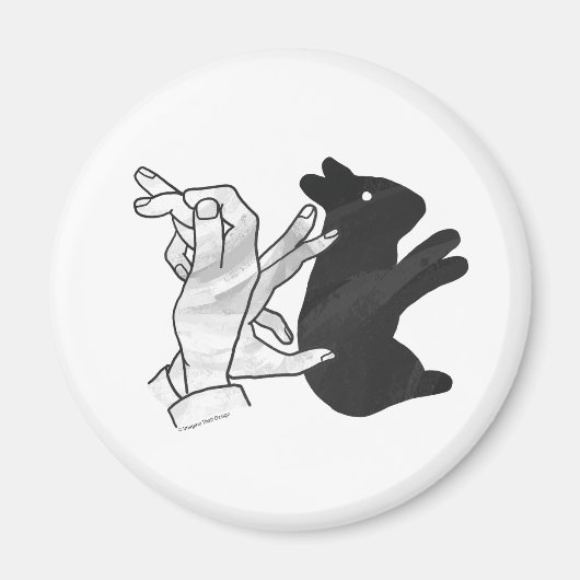 Aimant Rabbit Silhouette main (Devant)