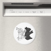 Aimant Rabbit Silhouette main (In Situ (Lave-vaisselle))