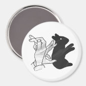 Aimant Rabbit Silhouette main (Recto/Verso)