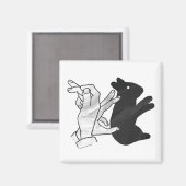 Aimant Rabbit Silhouette main (Recto/Verso)