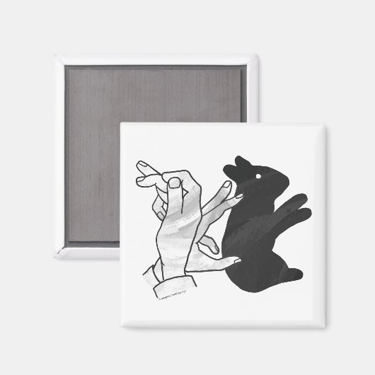 Aimant Rabbit Silhouette main (Recto/Verso)
