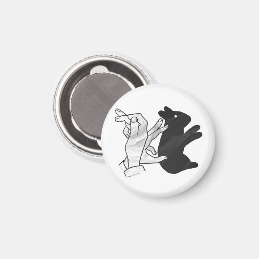 Aimant Rabbit Silhouette main (Recto/Verso)