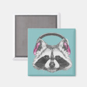 Aimant Raccoon d'Héadphone (Recto/Verso)